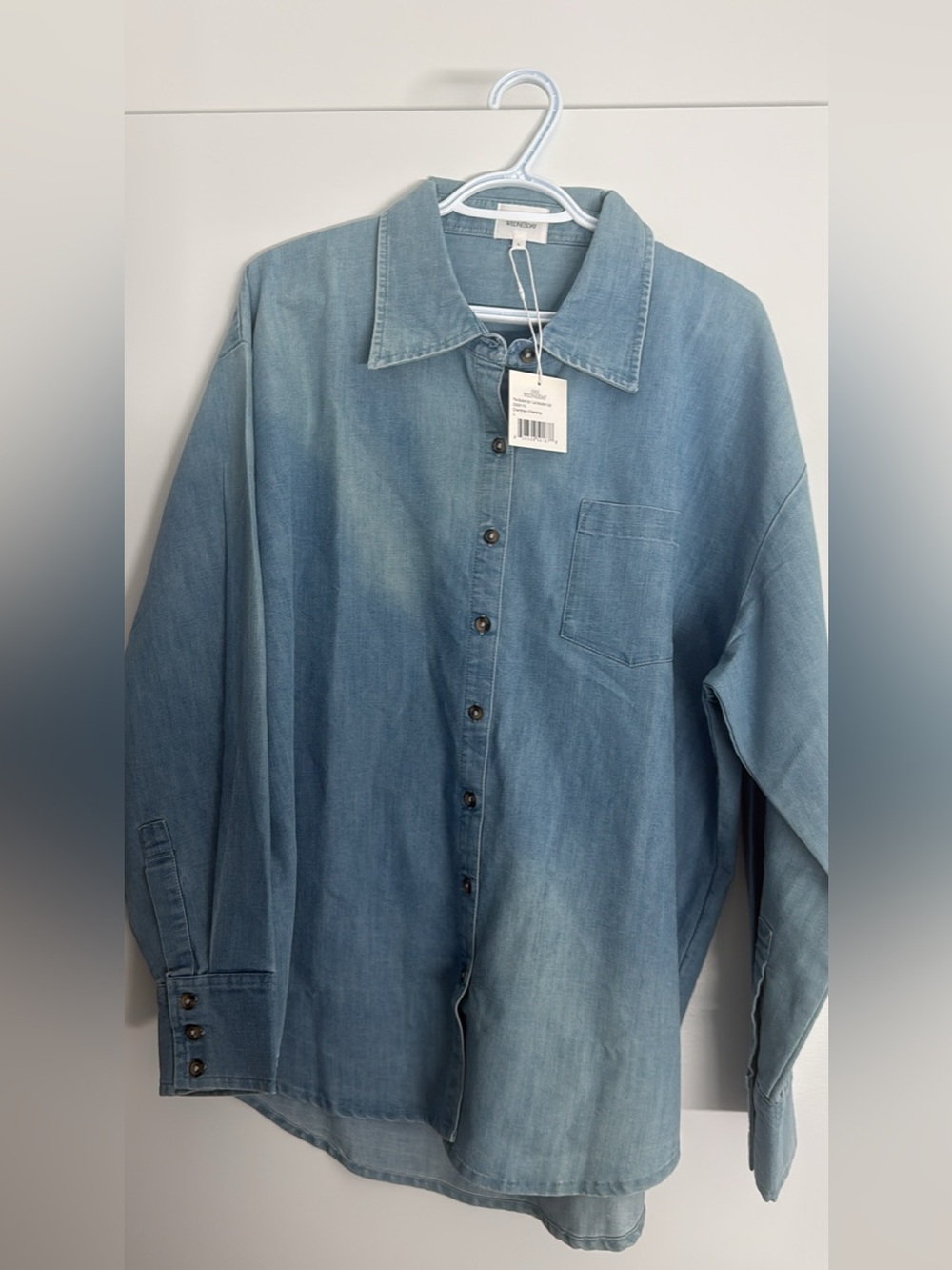 One Wednesday “The Chambray” button up - NWT